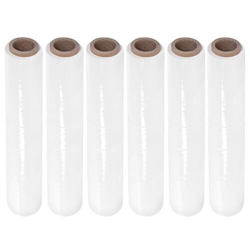 6 Rollos Film Paletizar Blanco Opaco Elastico Bobinas Estirables De 18 Kg Ancho 50 Cm 23 Micras Mudanzas Envolver B0cbl1rk4x