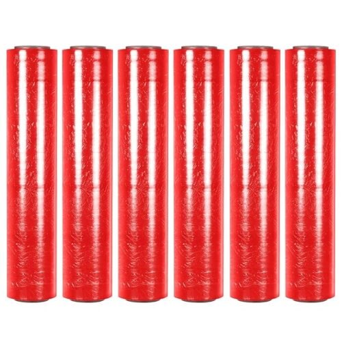 6 Rollos Film Paletizar Rojo Elastico Bobinas Estirables De 125 Kg Ancho 50 Cm 23 Micras Mudanzas Envolver Embala B0cbl2rp7z