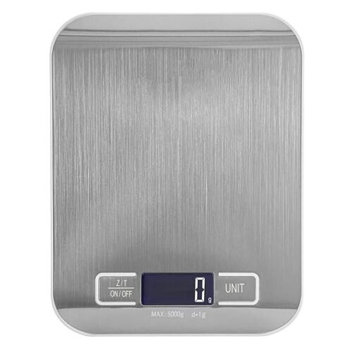 Bascula Digital De Acero Para Cocina Tamano 18x14x2 Cm Pilas Incluidas Balanza Rectangular Para Un Maximo De 5kg B0cz4q3pkm