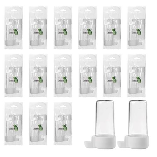 Bebederos Para Pajaro 16 Unidades De 2 Pack Tamano 4x6x10 Cm Bebedero Corto Y Transparente Para Aves Dispensadore B0d3dydh1x