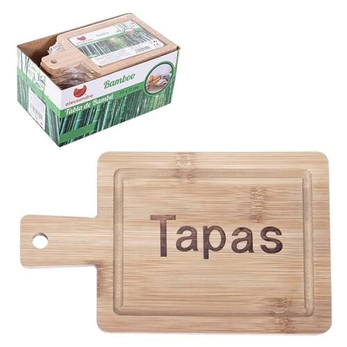 Pack 6 Tablas De Bambu Para Tapas Con Mango 4 Tamanos A Elegir 30x20cm 29x19cm 23x9cm Y 19x11cm Grosor De 09cm B0cn9ssj83