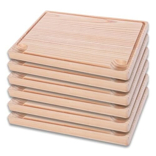 Pack 6 Tablas De Madera Cocina 2 Tamanos A Elegir 30x20cm Y 32x22cm 2cm De Grosor Para Carnes Pescados Verduras En B0clzsg6dm