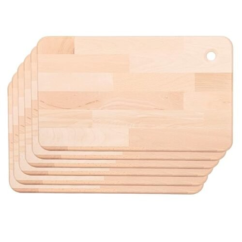 Pack De 6 Tablas De Madera Cocina 3 Tamanos A Elegir 27x15cm 37x22cm Y 45x265cm 2cm De Grosor Para Cortar O Servir B0clnxvnqr