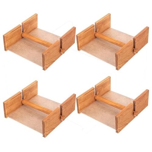 Servilletero De Madera Cuadrado En Pack De 4 Unidades Tamano 21x19x7 Cm A Elegir Color Madera Natural Caoba Y Nogal B0cvy8tjdd