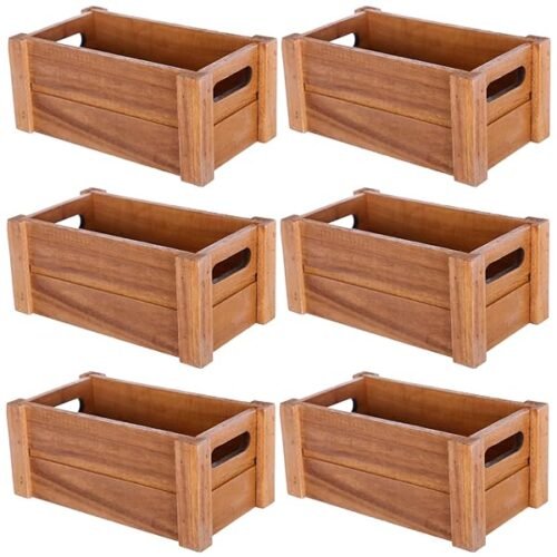 Two Tigers Pack De 6 Cajas De Madera Caoba Rectangulares Tamano 215x125x95cm Para Decoracion O Almacenaje B0cqc5skcg